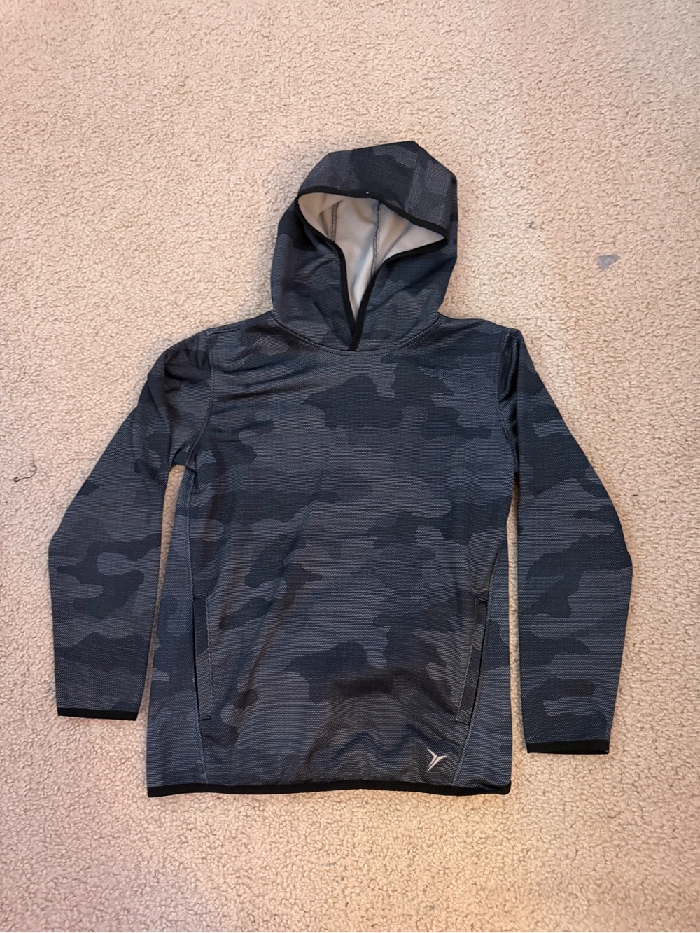 Old Navy Dark Gray Camo Hooded Pullover
